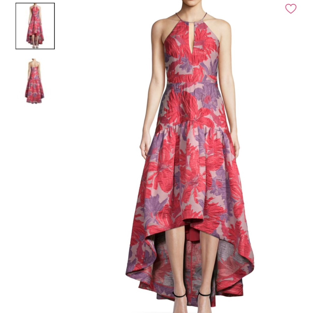 Badgley Mischka Floral Hi-Lo Dress NWT Size 4